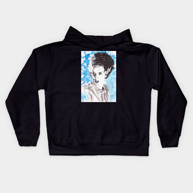 The Bride of Frankenstein Kids Hoodie by lucafon18